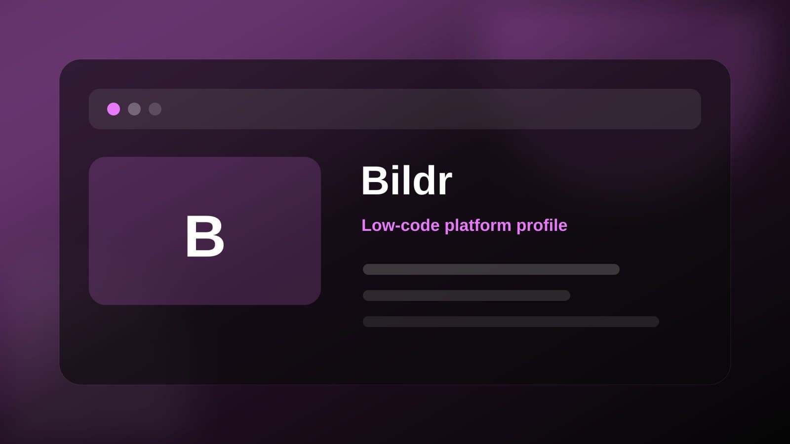 Bildr visual overview