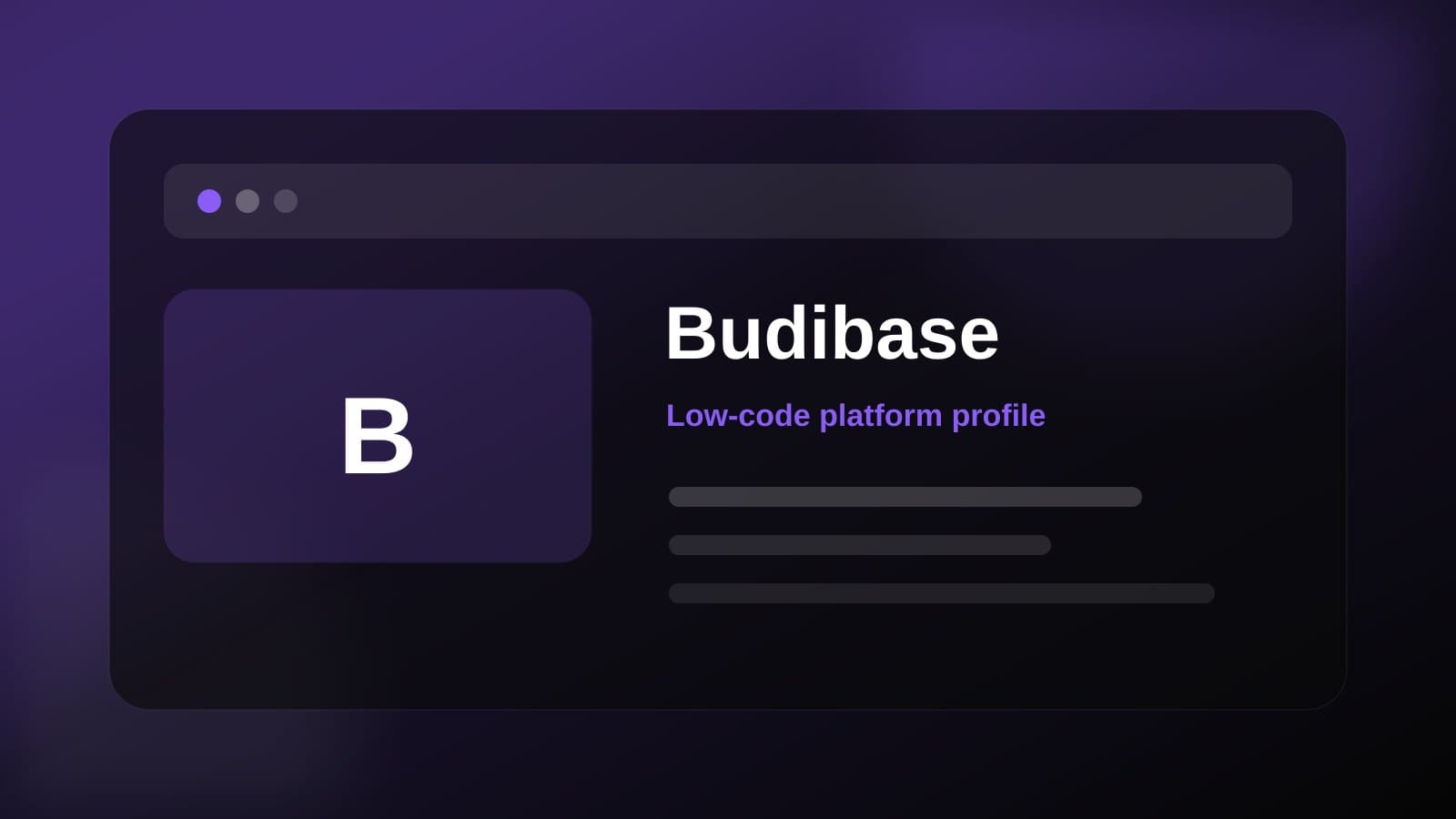 Budibase visual overview