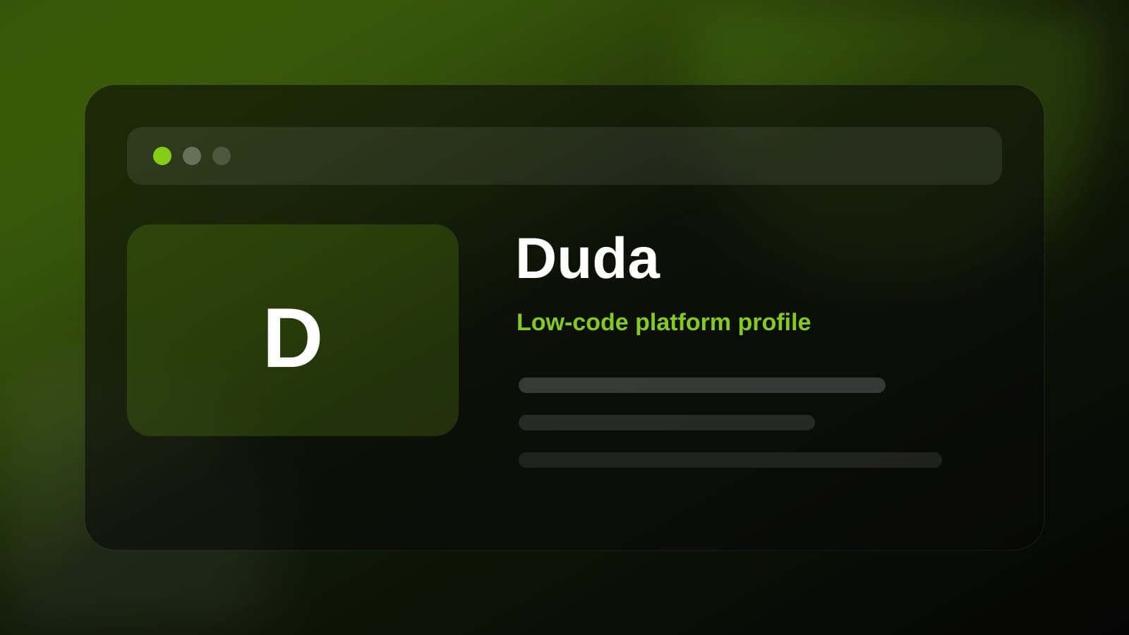 Duda visual overview