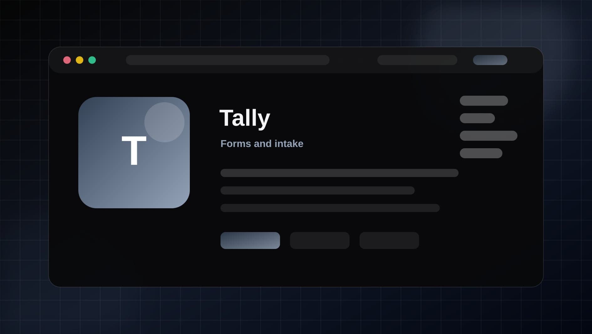 Tally visual overview