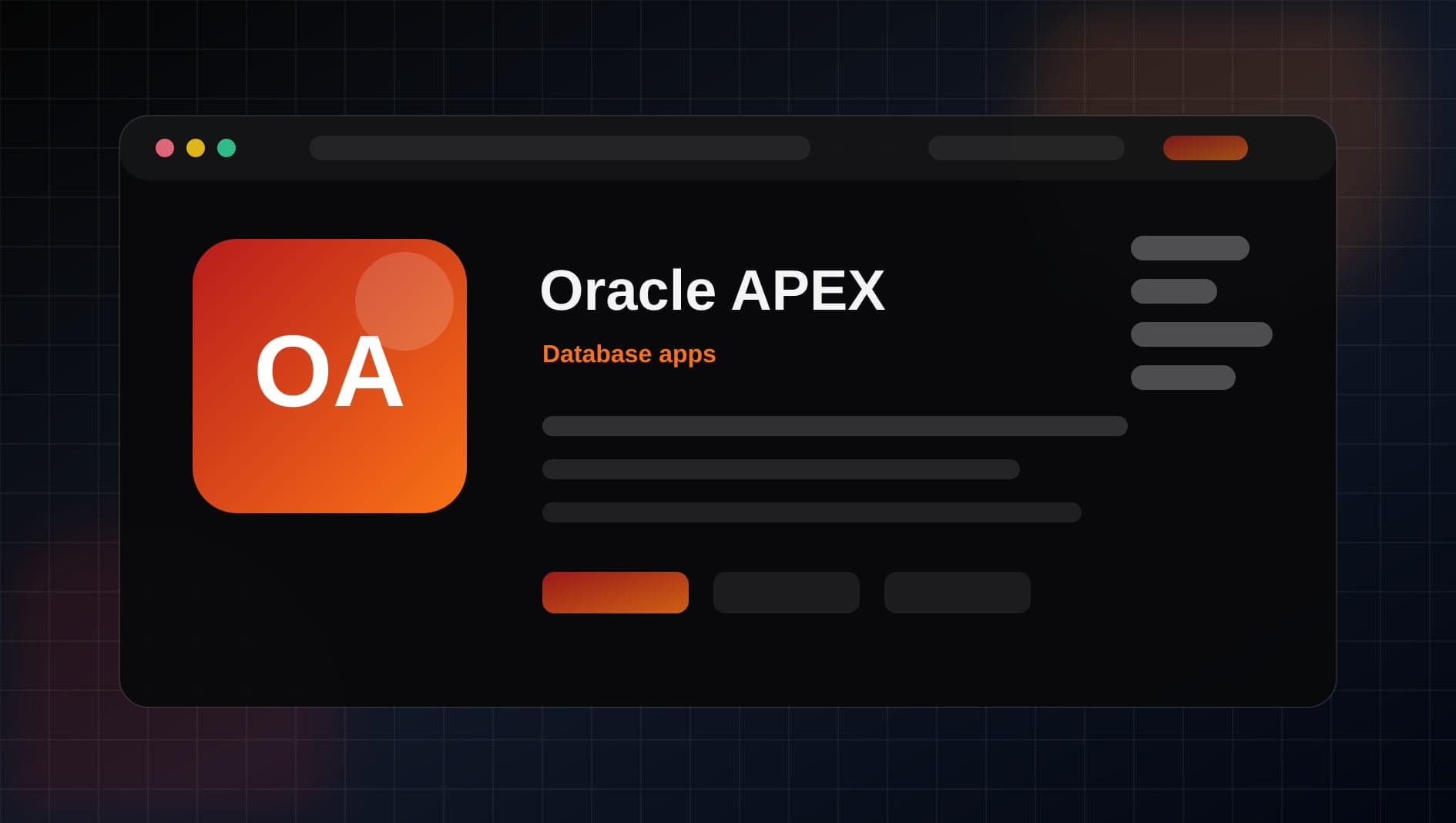 Oracle APEX visual overview